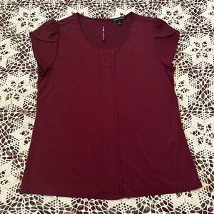 41 Hawthorn Rich Burgundy Cap Sleeved Blouse
